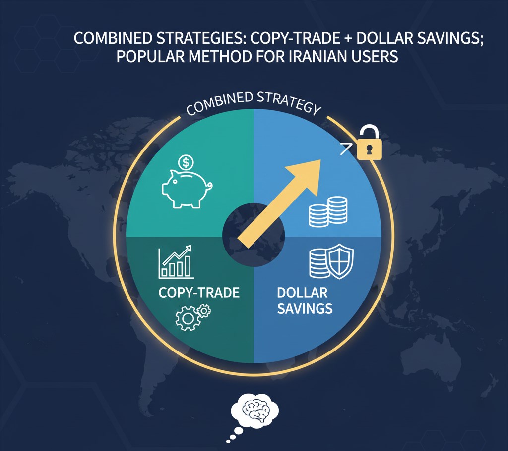 استراتژی‌های ترکیبی: کپی‌ترید + پس‌انداز دلاری؛ روش محبوب کاربران ایرانی