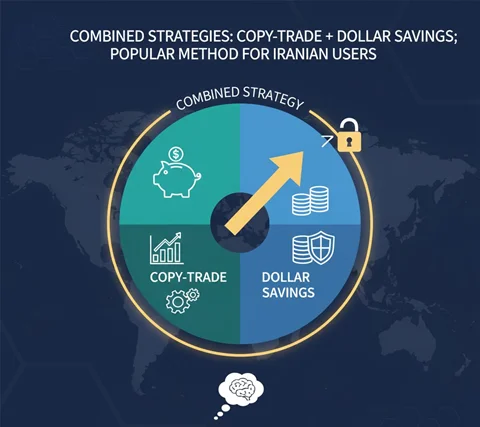 استراتژی‌های ترکیبی: کپی‌ترید + پس‌انداز دلاری؛ روش محبوب کاربران ایرانی