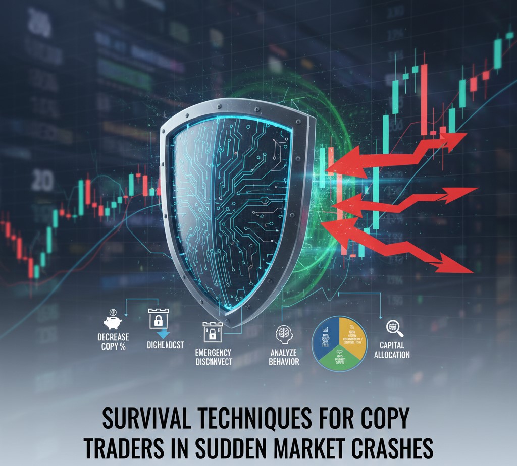 🧲 تکنیک‌های افزایش بقا در سقوط‌های ناگهانی بازار برای کپی‌تریدرها