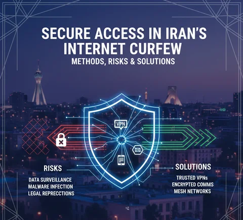 روش‌های ایمن برای دسترسی در دوران محدودیت اینترنت ایران (ریسک‌ها + پیشنهادها)
