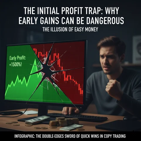 چرا سود خوب در اول مسیر کپی‌ترید می‌تواند خطرناک باشد؟