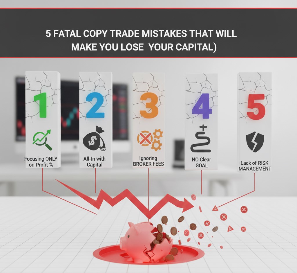 ۵ اشتباه مرگبار در کپی ترید که باعث از دست رفتن سرمایه‌ات میشه!