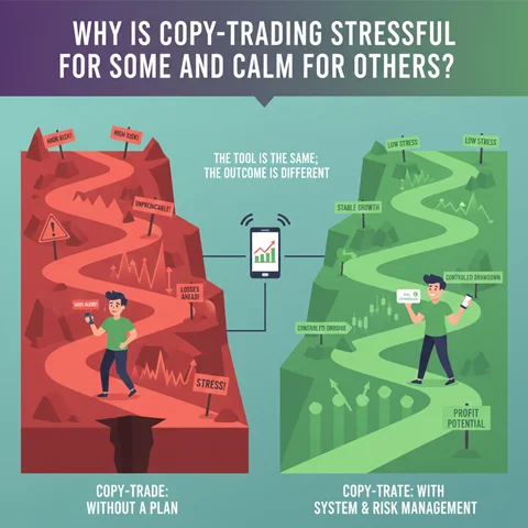 چرا تجربه کپی‌ترید بعضی‌ها آرام و بعضی‌ها پر از استرس است؟