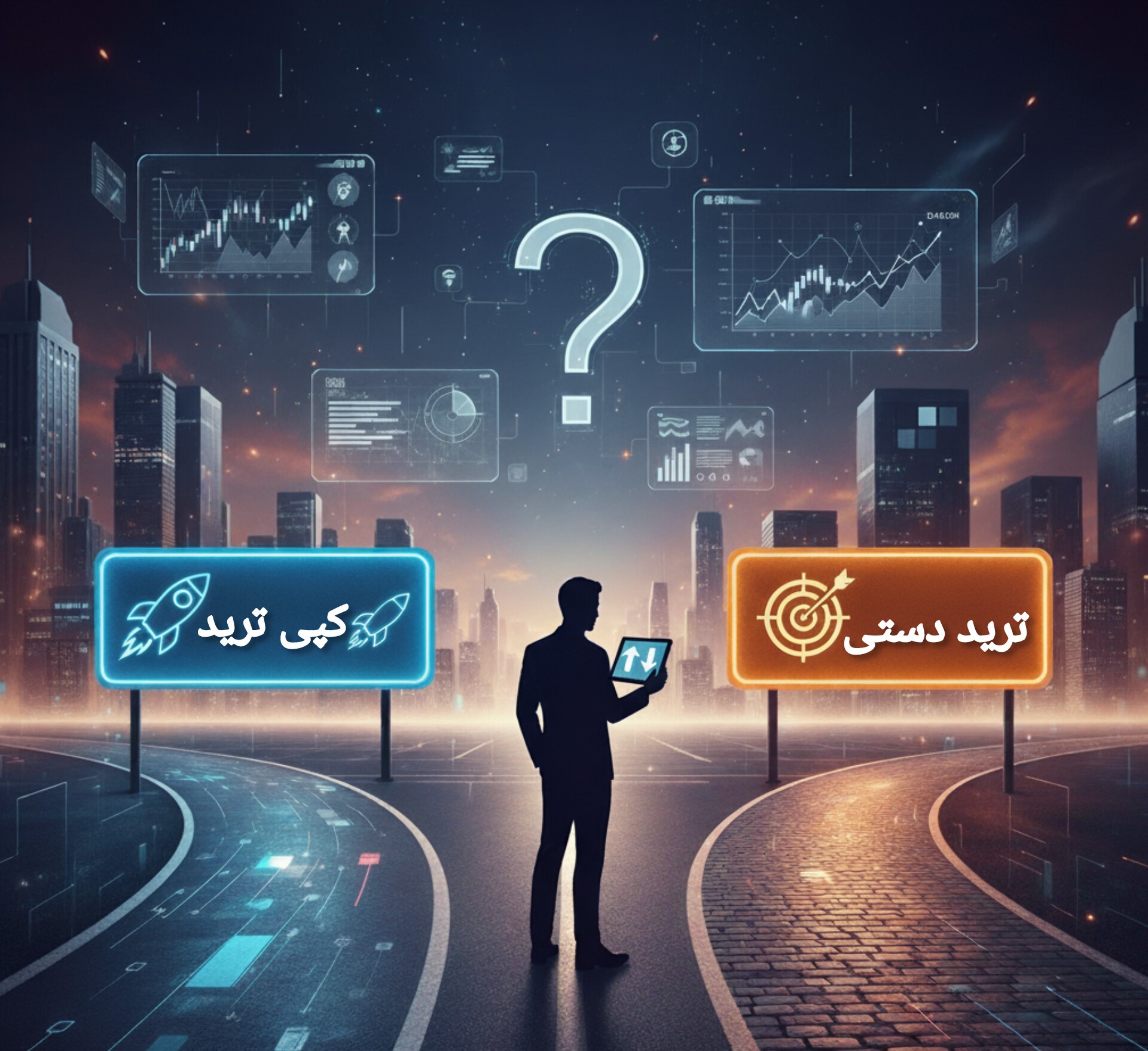 کپی ترید یا ترید دستی؟ کدومش بهتره برای شروع در بازارهای مالی؟